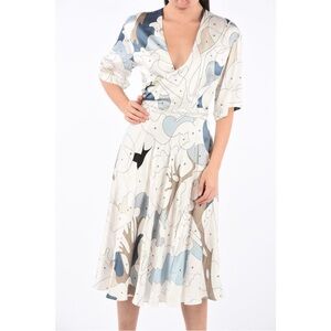 Off-White printed romantic dress color by numbers